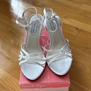 Touch Ups Shimmering Silver Strappy Heels